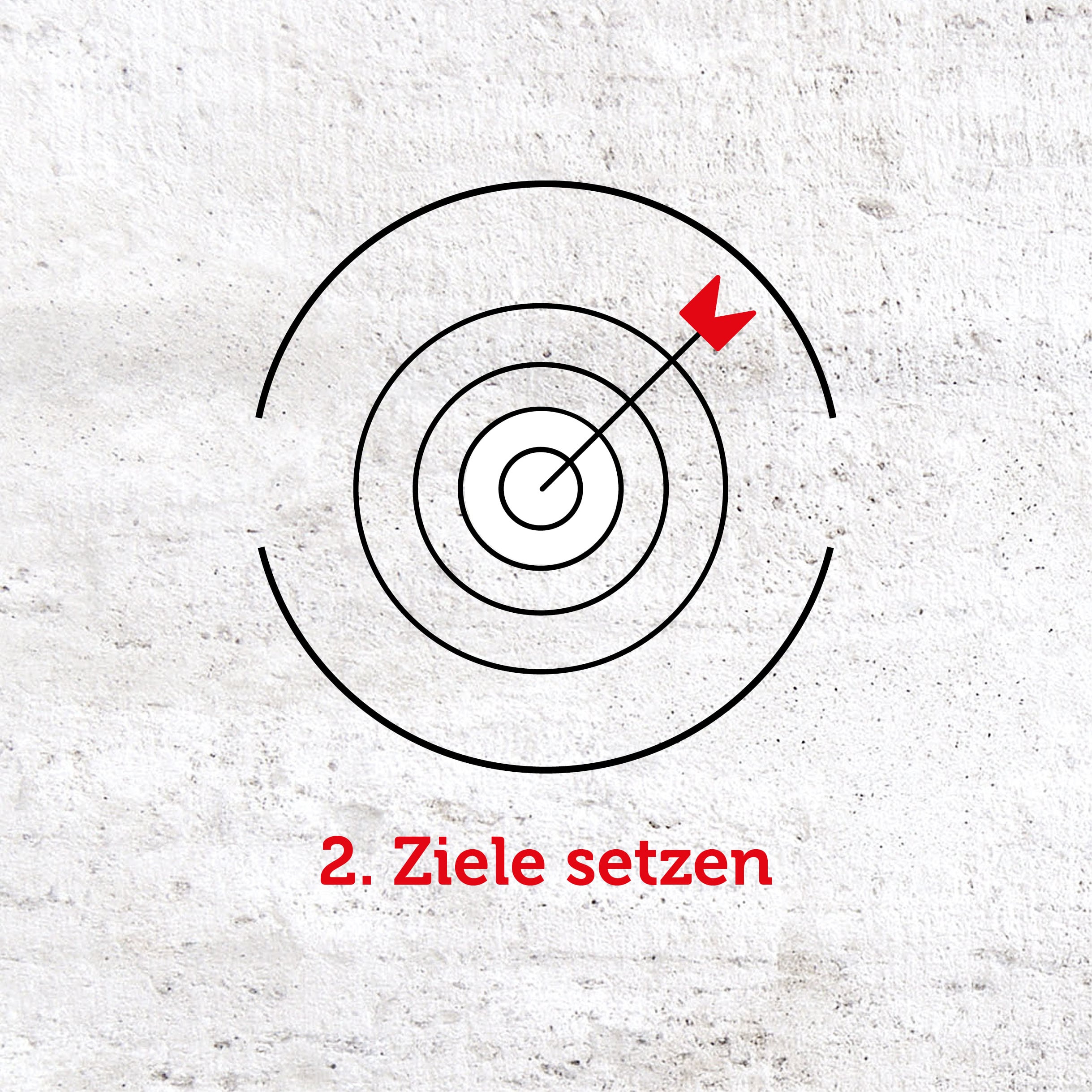 Der Küchenring Blog Icon Dartscheibe mit Pfeil 2 Ziele setzen