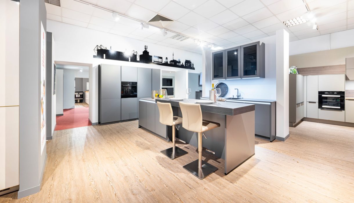 Der Küchenring Blog Foto Gesellschafter Küche & Concept Slide 5 grifflose graue Küche