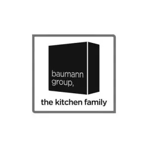 Logo von baumann group. the kitchen family.